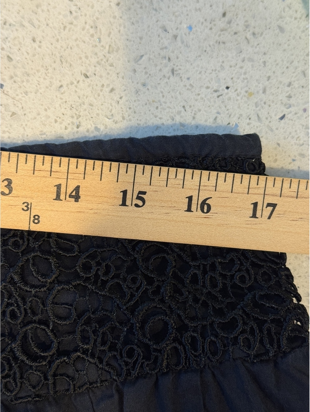 Connection 18 Vintage Y2K Black Tiered Ruffle Maxi Skirt Lace Waist XL Boho - Picture 9 of 10